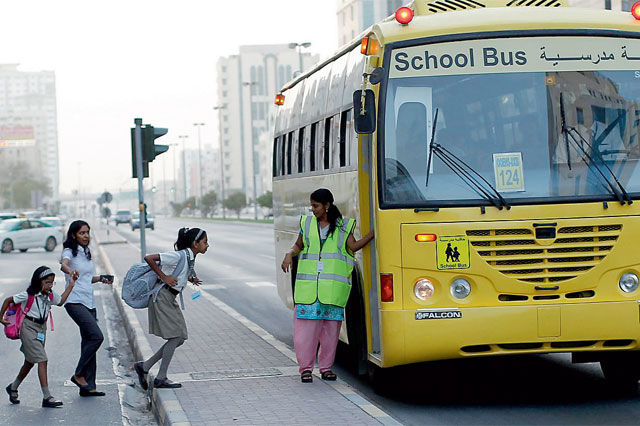 dubai school bus dubai school bus school zone