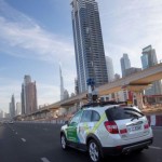 google maps camera car capturing street view in dubai